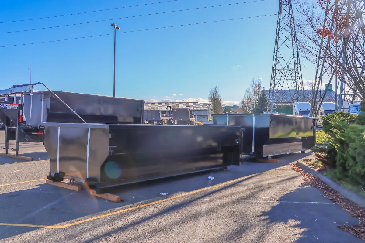 Roll-off dumpster ready for waste disposal at job site for Demolition Dumpster Rental in Tarpon Springs